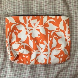 Orange & White Makeup Bag